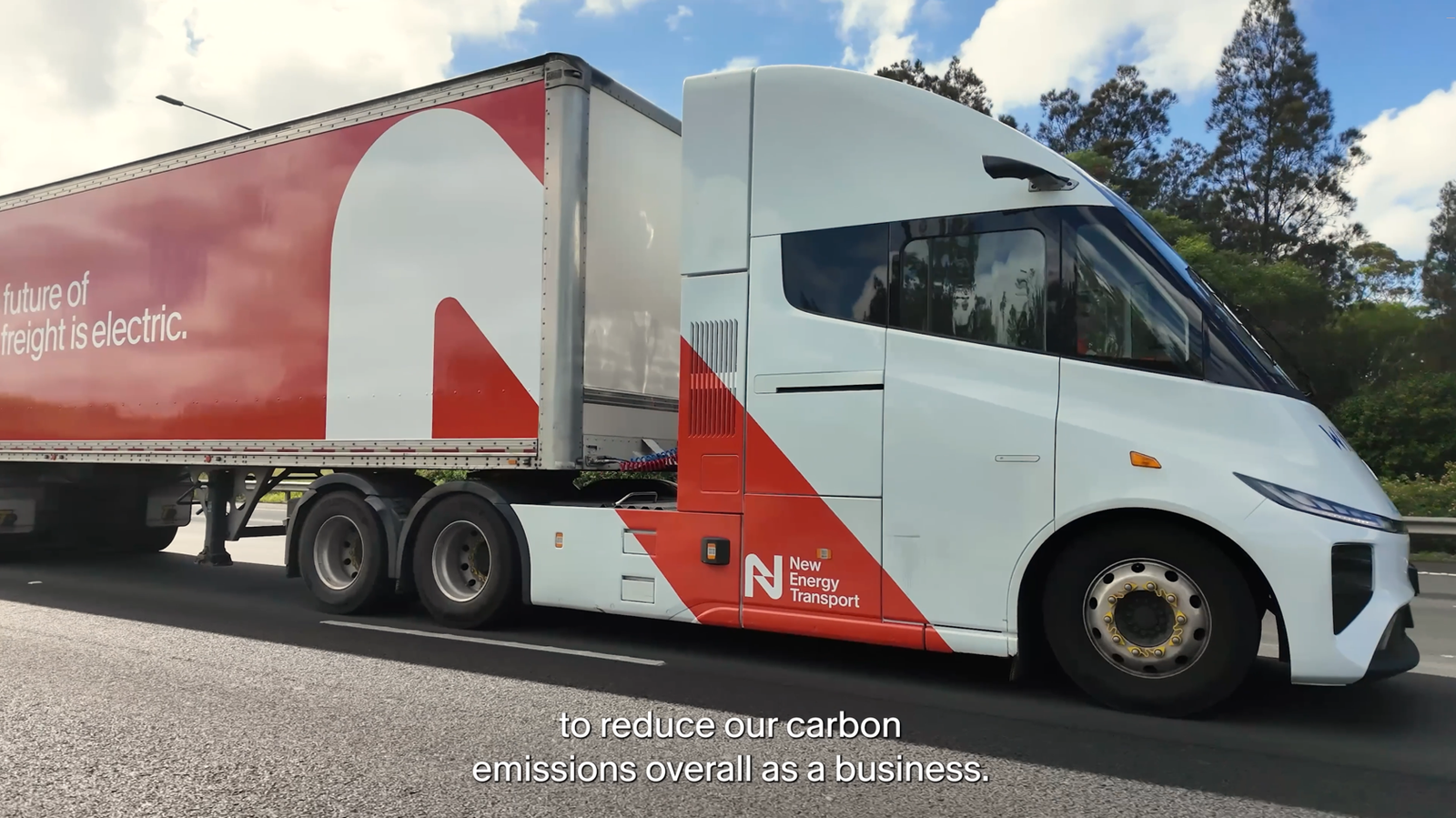 New Energy Transport end-to-end fully electric delivery from Sydney to Canberra
