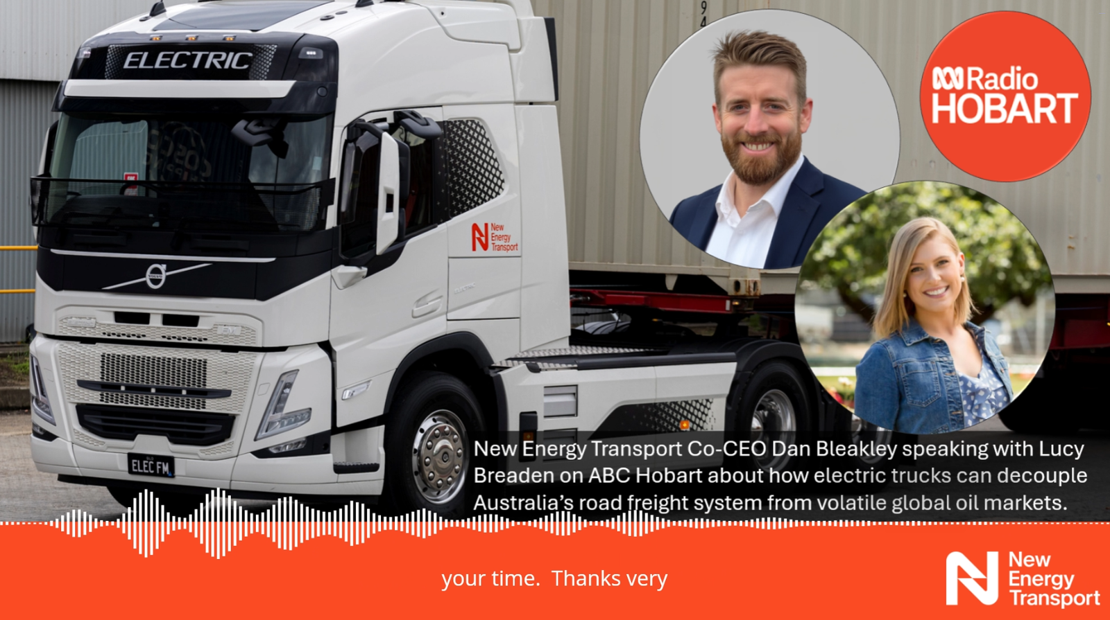 New Energy Transport speaks with ABC Radio Hobart about energy security