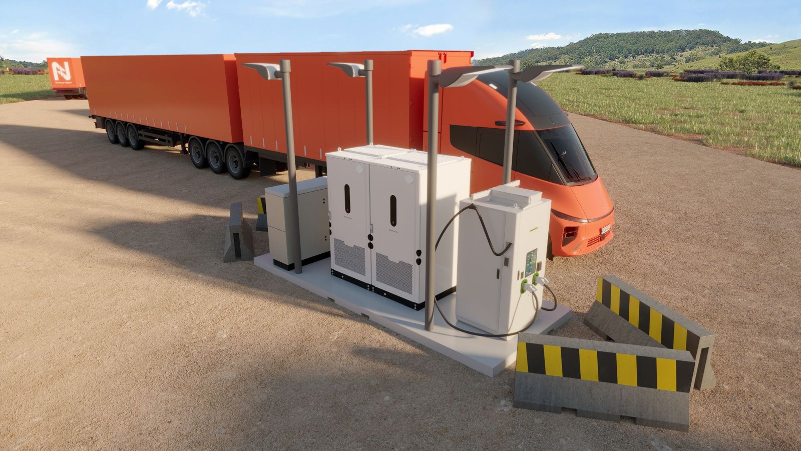 NET Rapid Deployment Project Skid-Mounted Charging unit with 640 kW charger and 125kW BESS.